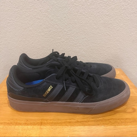 ADIDAS BUSENITZ SIZE 8 PRO SUEDE SHOES BLACK BROWN SKATES STREETWEAR PREPPY EUC - Picture 4 of 10